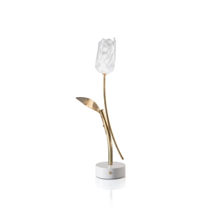 SLAMP Tulip Bærbar Lampe Transparent/ Hvit Base