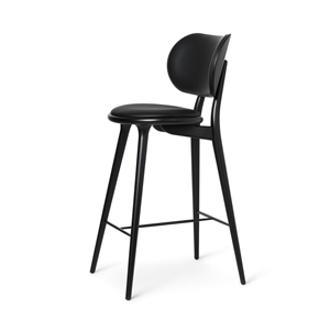 Mater The High Stool Barkrakk med Rygg Sort Bøk 74 cm