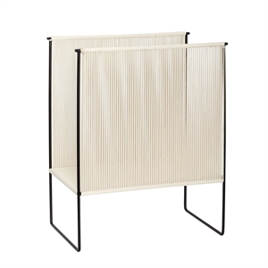 Hübsch String Magazine Holder Sort/ Hvit