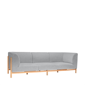 Hübsch Moment Sofa 3 Seter Stor Grå/Naturlig