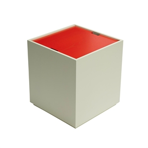 Hübsch Vault Sidebord/oppbevaringsboks Lys Grønn/ Rød