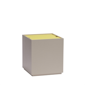 Hübsch Vault Sidebord/oppbevaringsboks Grå/ Gul