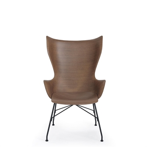 Kartell K/Wood Lenestol Sort/mørk Finér