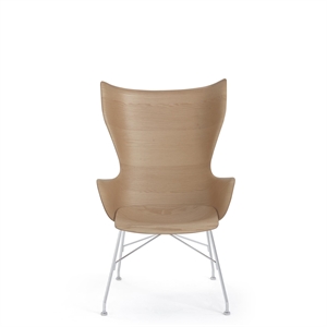 Kartell K/Wood Lenestol Krom/Lys Ask