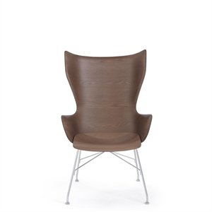Kartell K/Wood Lenestol Krom/mørk Ask