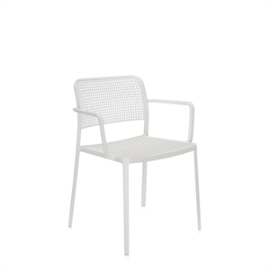 Kartell AUDREY Hagestol med Armlener Hvit