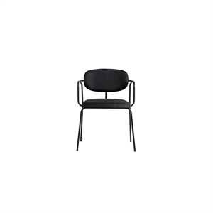 Woud Frame Spisestol Polstret 2 Stk. Sort/Davis Sawana 14 Svart