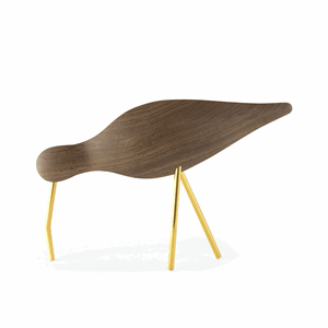 Normann Copenhagen Shorebird Valnøtt Messing Stor