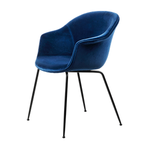 GUBI Flaggermus Spisestol Velvet 420 Blå