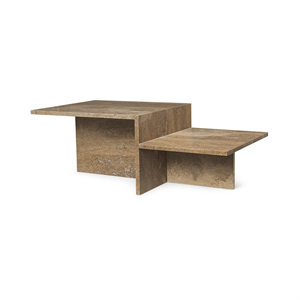 Ferm Living Distinct Salongbord Brun Travertin