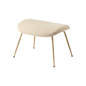 GUBI Beetle Puf Dora Bouclé med Ben i Antikk Messing