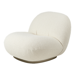 GUBI Pacha lenestol Dora Boucle 0001 med Base i perlegull