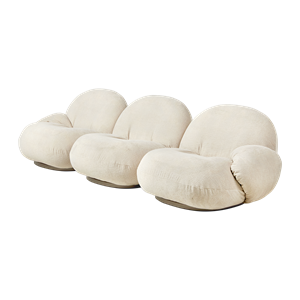 GUBI Pacha Sofa 3-seter Trukket i Mumble 02 med Base i Perlegull