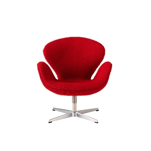 Fritz Hansen Miniature Swan Lenestol Rød