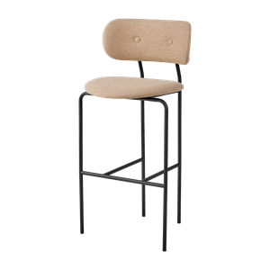 GUBI Coco Barstool H75 Rundt Bouclé 004
