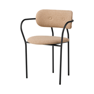 GUBI Coco Spisestol med Armlener Rundt Bouclé 004