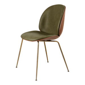 GUBI Beetle Spisestol Finér Skallskinn Armé med Messing