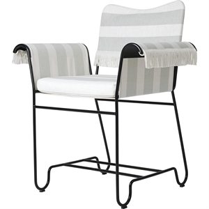 Gubi Tropique Spisestol med Frynser Sort/ Leslie Stripe 20