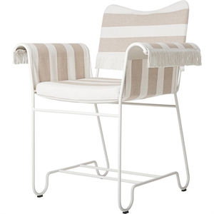 Gubi Tropique Spisestol med Frynser Hvit/ Leslie Stripe 40