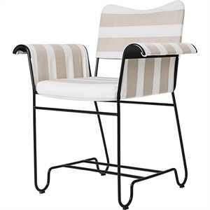 Gubi Tropique Spisestuestol Sort/Leslie Stripe 40