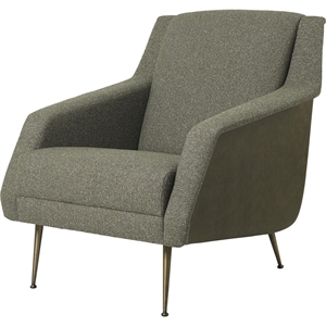GUBI CDC.1 Lenestol Messing/ Dedar 141/mykt Skinn Armé