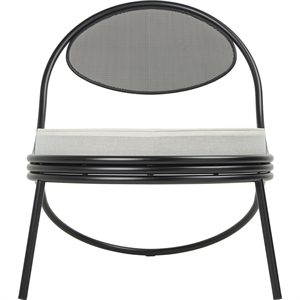 GUBI Copacabana Utestol Matt Sort/ Leslie Stripe 020