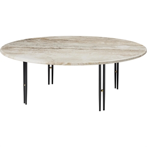 GUBI IOI Salongbord Ø100 Sort/ Beige
