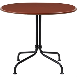 Gubi Carmel Bistro Kafébord 75x75 Matt Sort/ Steinrød