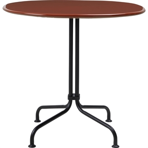 Gubi Carmel Bistro Kafébord 75x75 Matt Sort/ Steinrød