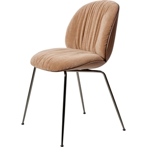 Gubi Beetle Soft Spisestol Sort Krom/ Amerikansk Valnøtt/ Belsuede Speical/Dedar 132