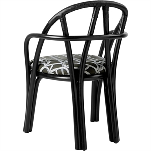 Gubi Bistra spisestol med armlener ibenholt malt rotting/Reales Limonta 003
