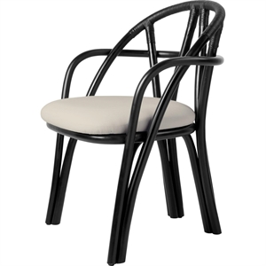 Gubi Bistra spisestol med armlener ibenholt malt rotting/futagno Limonta 001