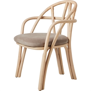 Gubi Bistra spisestol med armlener naturlakkert rotting/futagno Limonta 002