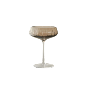 Louise Roe Champagne Coupe Champagneglass Sett med 4 Røykfargede