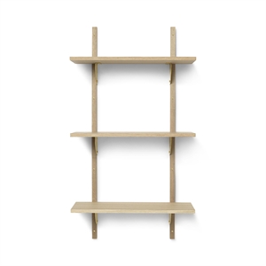 Ferm Living Sector Hylle Trippel Smal Eik/ Messing