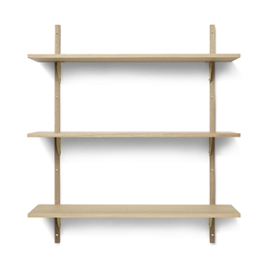 Ferm Living Sector Hylle Trippel Bred Eik/ Messing