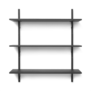 Ferm Living Sector Hylle Trippel Bred Sort Ask/Sort Messing