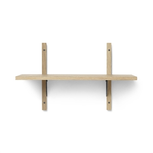 Ferm Living Sector Hylle Enkel Smal Eikehøyde/ Sort Messing