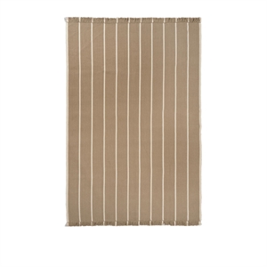 Ferm Living Calm Kelim-teppe 200x300 Mørk Sand/ Off-white