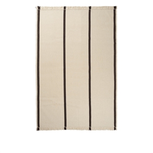 Ferm Living Calm Kelim-teppe 200x300 Mørk Off-white/kaffe