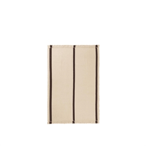 Ferm Living Calm Kelim-teppe 140x200 Mørk Off-white/kaffe