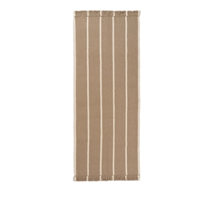 Ferm Living Calm Kelim-teppe 80x200 Mørk Sand/ Off-white
