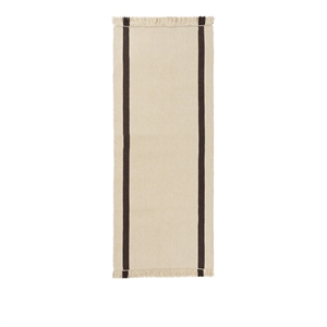 Ferm Living Calm Kelim-teppe 80x200 Mørk Off-white/kaffe