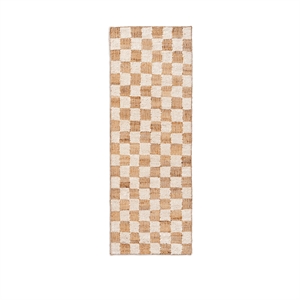 Ferm Living Ruteteppe i Ulljute 70x180 Off-white/Naturfarget