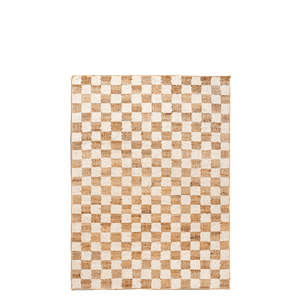 Ferm Living Ruteteppe i Ulljute 140x200 Off-white/Naturfarget