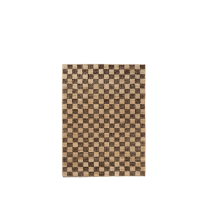Ferm Living Ruteteppe i Ulljute 140x200 Kaffe/natur