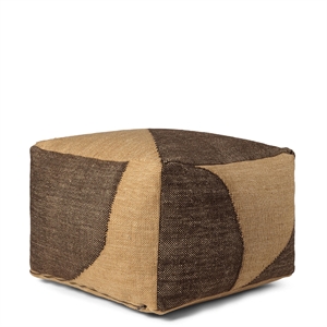 Ferm Living Forene Square Puf Tan/Sjokolade