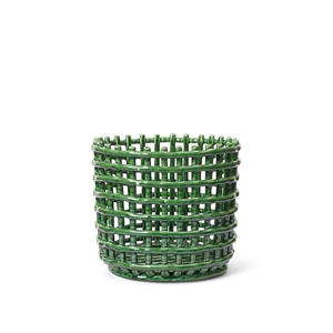 Ferm Living Keramikkkurv Stor Smaragdgrønn