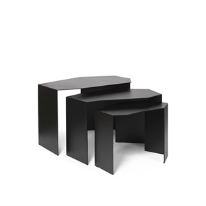Ferm Living Shard Cluster Salongbord Sett med 3 Sort