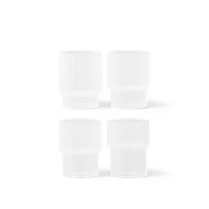 Ferm Living Ripple Glasssett med 4 Frostet